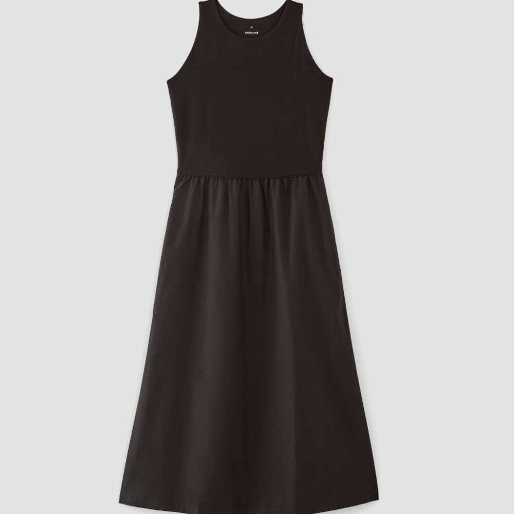 Everlane The Supima® High-Neck Riviera Dress (Black, XXS, NWT)